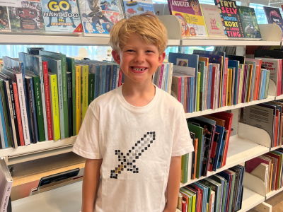 Minecraftmotiv på t-shirt