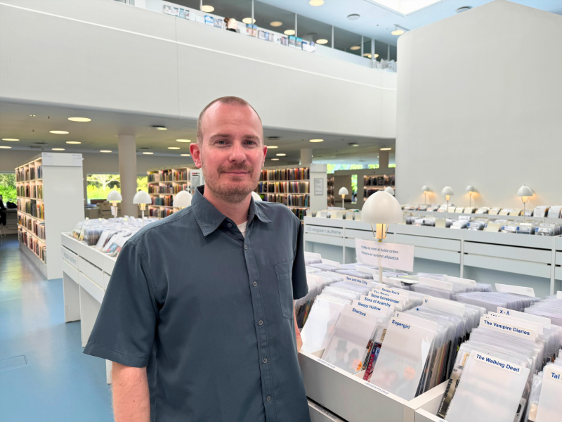 Morten på Gentofte Hovedbibliotek